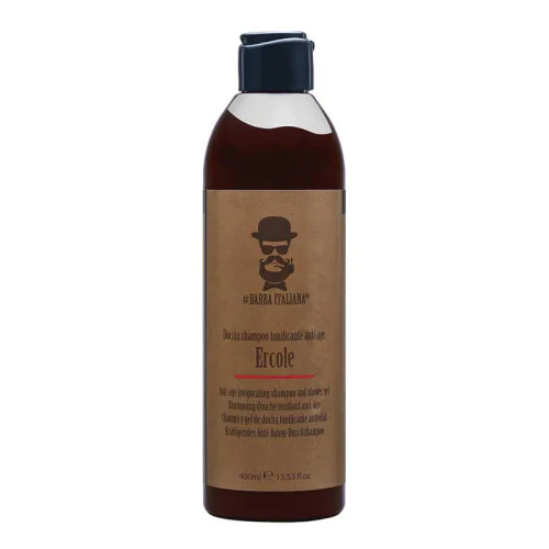 Тонизиращ шампоан душ гел за коса и тяло против стареене Barba Italiana Ercole Shampoo And Shower Gel 400мл