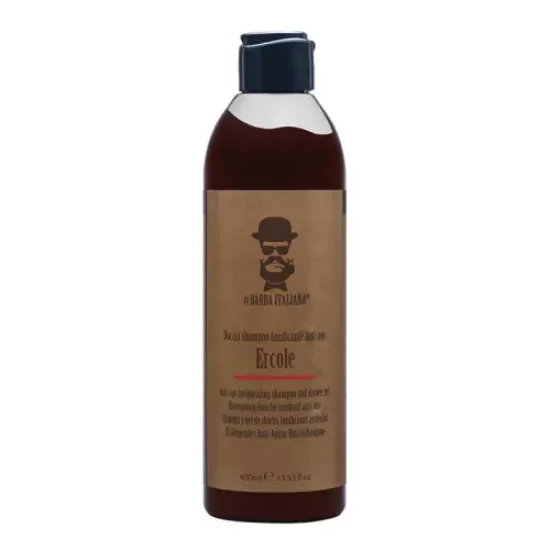 Тонизиращ шампоан душ гел за коса и тяло против стареене Barba Italiana Ercole Shampoo And Shower Gel 400мл