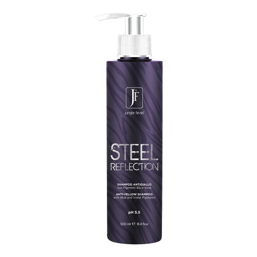 Шампоан за премахване на жълти оттенъци Jungle Fever Steel Reflection Anti Yellow Shampoo 500мл