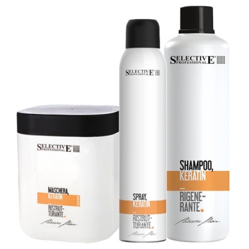 Комплект за коса - шампоан, спрей и маска с кератин Selective Professional Artistic Flair Keratin