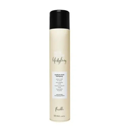 Лак с киноа за боядисана коса със силна фиксация Milk_Shake Styling Hairspray Medium 500мл