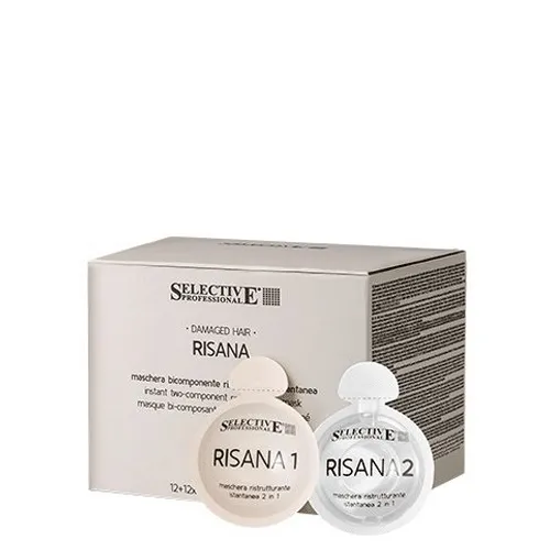 ДВУКОМПОНЕНТНА ВЪЗСТАНОВЯВАЩА МАСКА SELECTIVE PROFESSIONAL RISANA MASCHERA BICOMPONENTE RISTRUTTURANTE ISTANTANEA 12+12 X 15мл