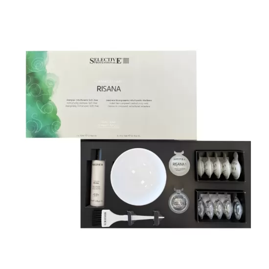 Комплект терапия маска и шампоан за увредена коса със слуз от охлюв - Selective Professional Risana Kit 150мл, 6+6x15мл