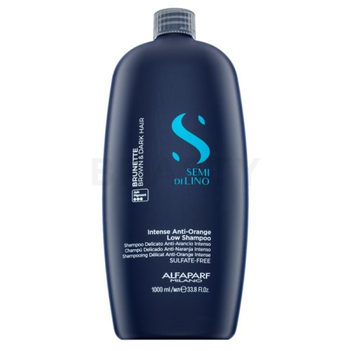 Шампоан анти оранж за боядисана или естествена кестенява коса Alfaparf Semi di Lino Brunette Intense Anti-Orange Low Shampoo 1000мл