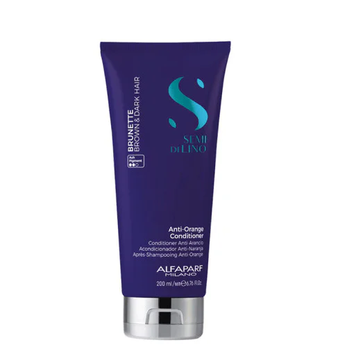 Балсам анти оранж за естествена или боядисана кестенява коса Alfaparf Semi Di Lino Brunette Anti-Orange Conditioner 200мл