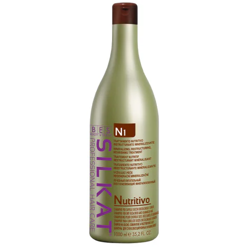 Шампоан за суха, обезцветена и увредени коса BES Silkat N1 Nutritivo Shampoo 1000мл
