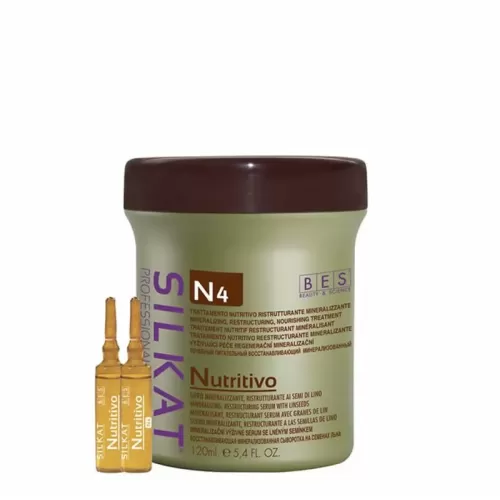 Подхранващи лосион - ампули за суха и изтощена коса BES Silkat Nutritivo Lotion N4 12x10мл