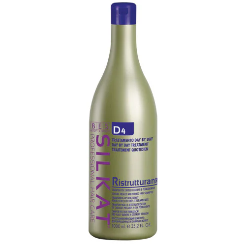 Възстановявящ шампоан за третирана коса BES Silkat Day By Day Shampoo  Ristrutturante D4 1000мл