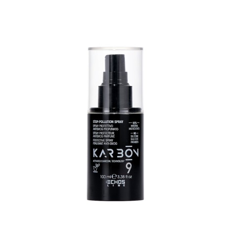 Защитен и ароматизиращ спрей с органичен въглен ECHOSLINE KARBON 9 Charcoal Protective Spray Antismog 100мл