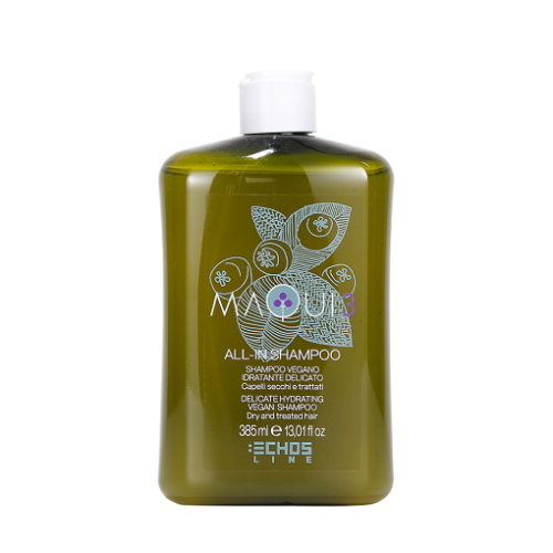 Деликатен хидратиращ веган шампоан за суха и третирана коса ECHOSLINE MAQUI 3 All-In Shampoo Delicate Hydrating Vegan 385мл