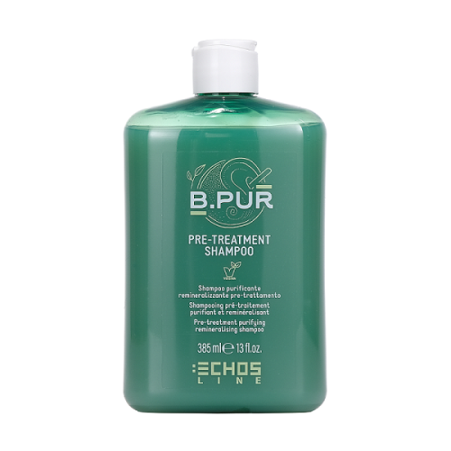 Пречистващ реминерализиращ шампоан с бяла глина и масло от шеа ECHOSLINE B.PUR Pre-Treatment Shampoo 385мл