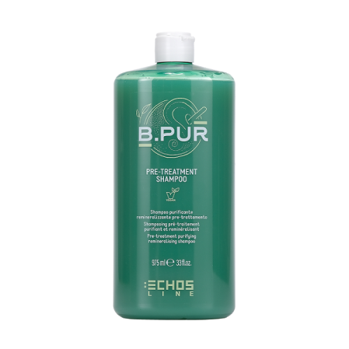 Пречистващ реминерализиращ шампоан с бяла глина и масло от шеа ECHOSLINE B.PUR Pre-Treatment Shampoo 1000мл
