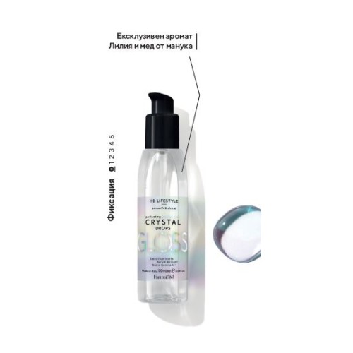Кристали за коса за нацъфтели краища Farmavita HD LifeStyle Crystal Drops 100мл