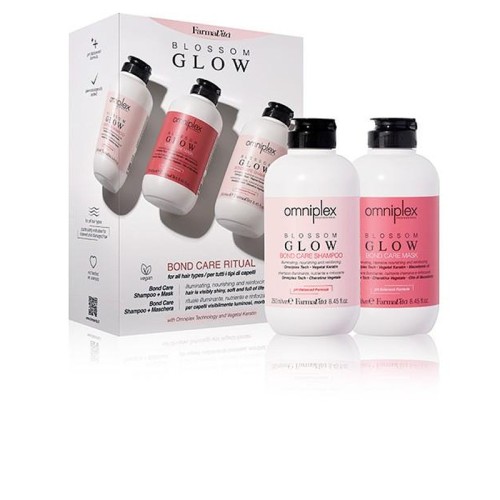 Възстановяващ комплект шампоан и маска за коса Farmavita Omniplex Blossom Glow Kit 2х250мл