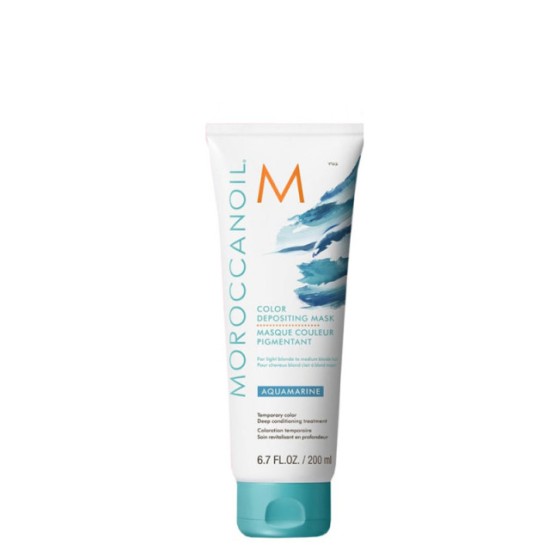 Оцветяваща маска за коса син цвят Moroccanoil Color Depositing Mask Aquamarine 200мл