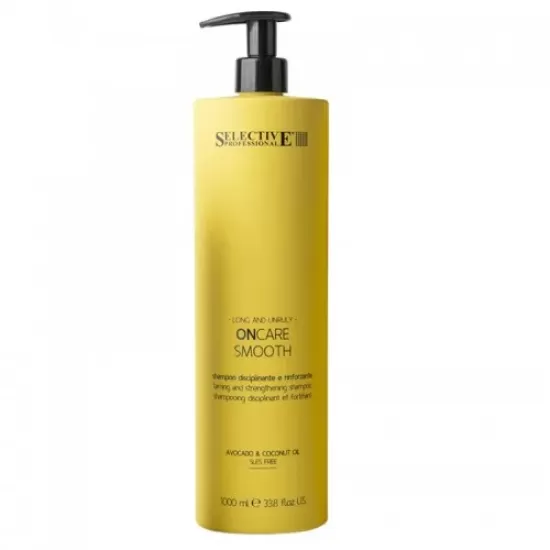 ЗАГЛАЖДАЩ ШАМПОАН ЗА ДЪЛГА И НЕПОКОРНА КОСА SELECTIVE ON CARE SMOOTH SHAMPOO 1000ML
